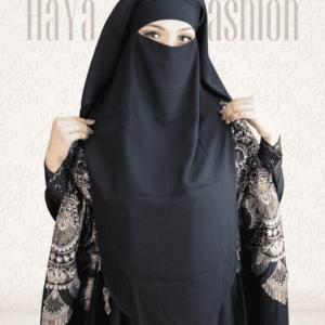 Elegant Soft Niqab Black - Image 5