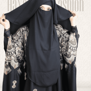 Elegant Soft Niqab Black - Image 4