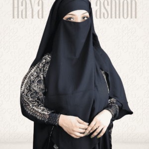 Elegant Soft Niqab Black - Image 3